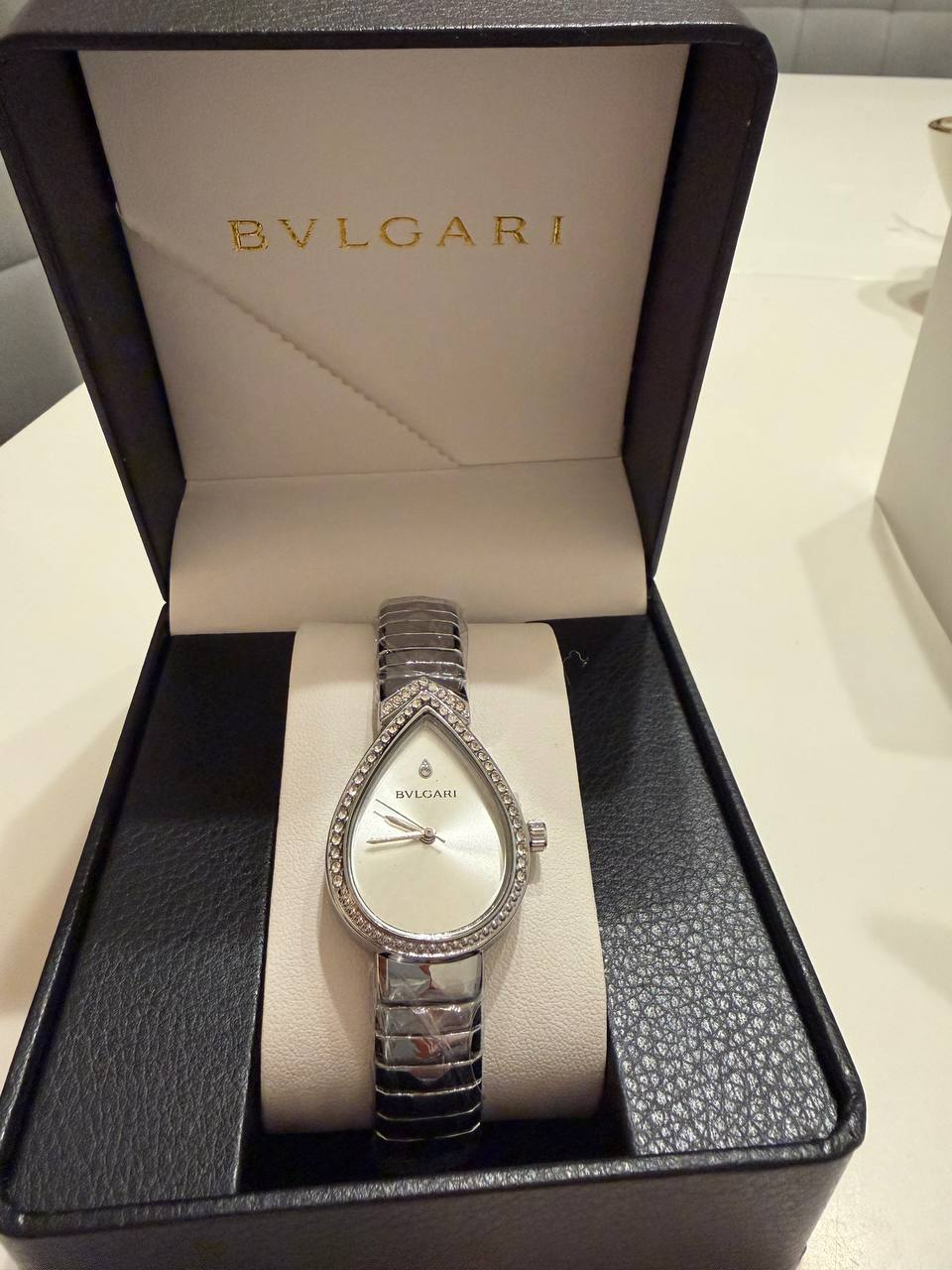 Bvlgari Serpenti Silver Diamond Watch
