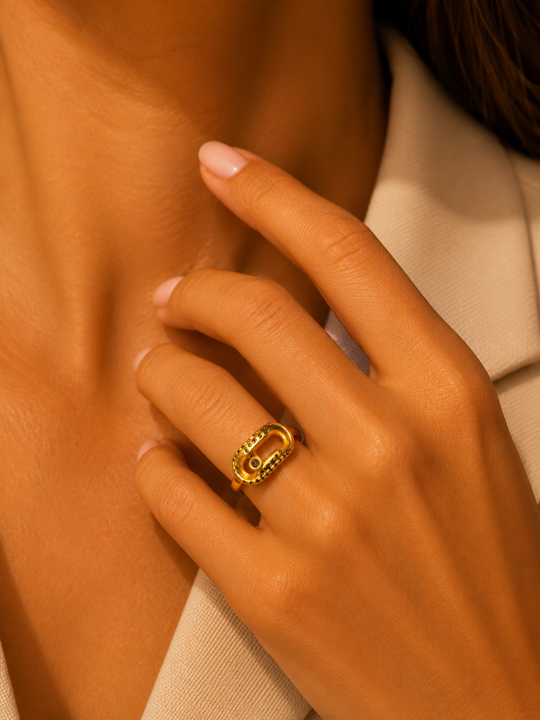 Nova Link Crystal Ring free size