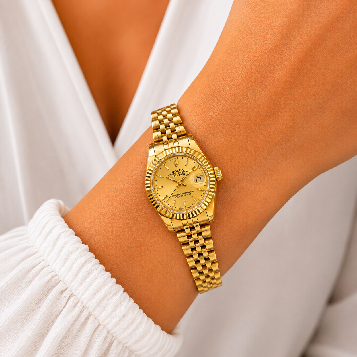 Rolex Datejust Rose Champagne Watch