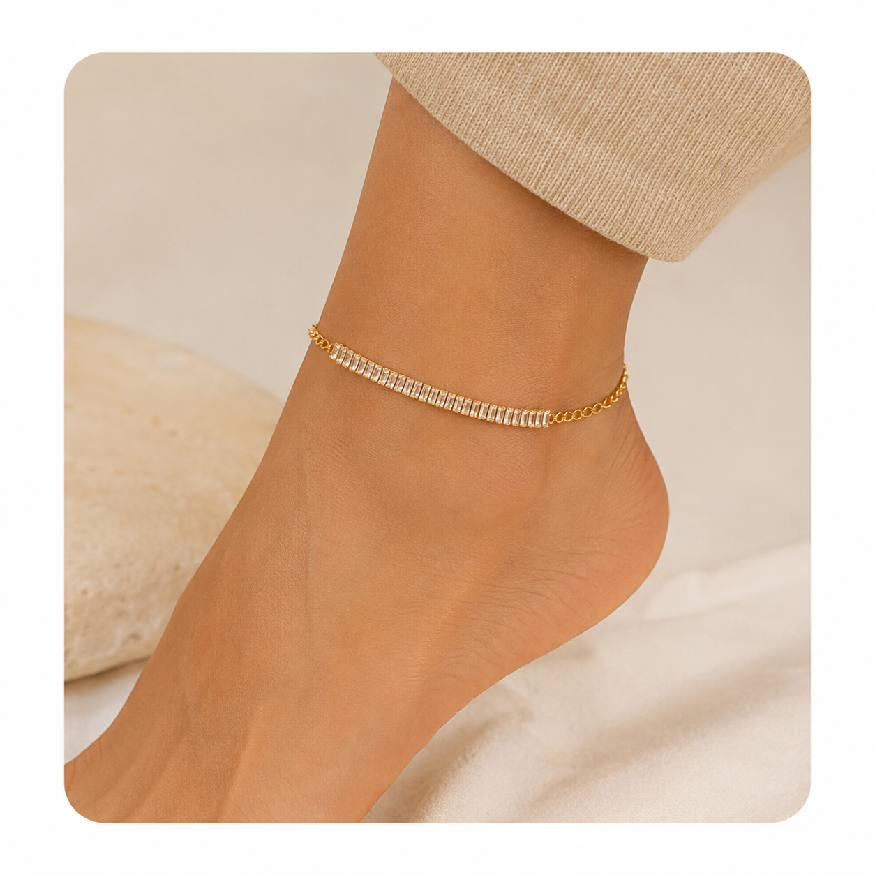 Leona Gold Marina Link Anklet