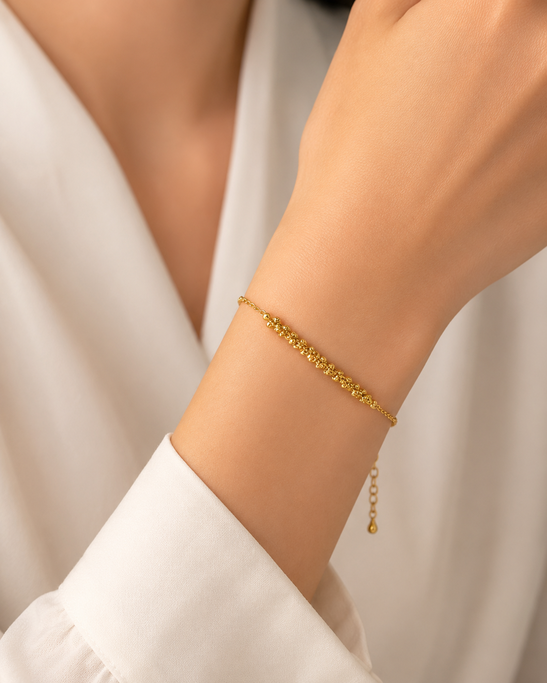 Delicate Gold Beaded Bracelet