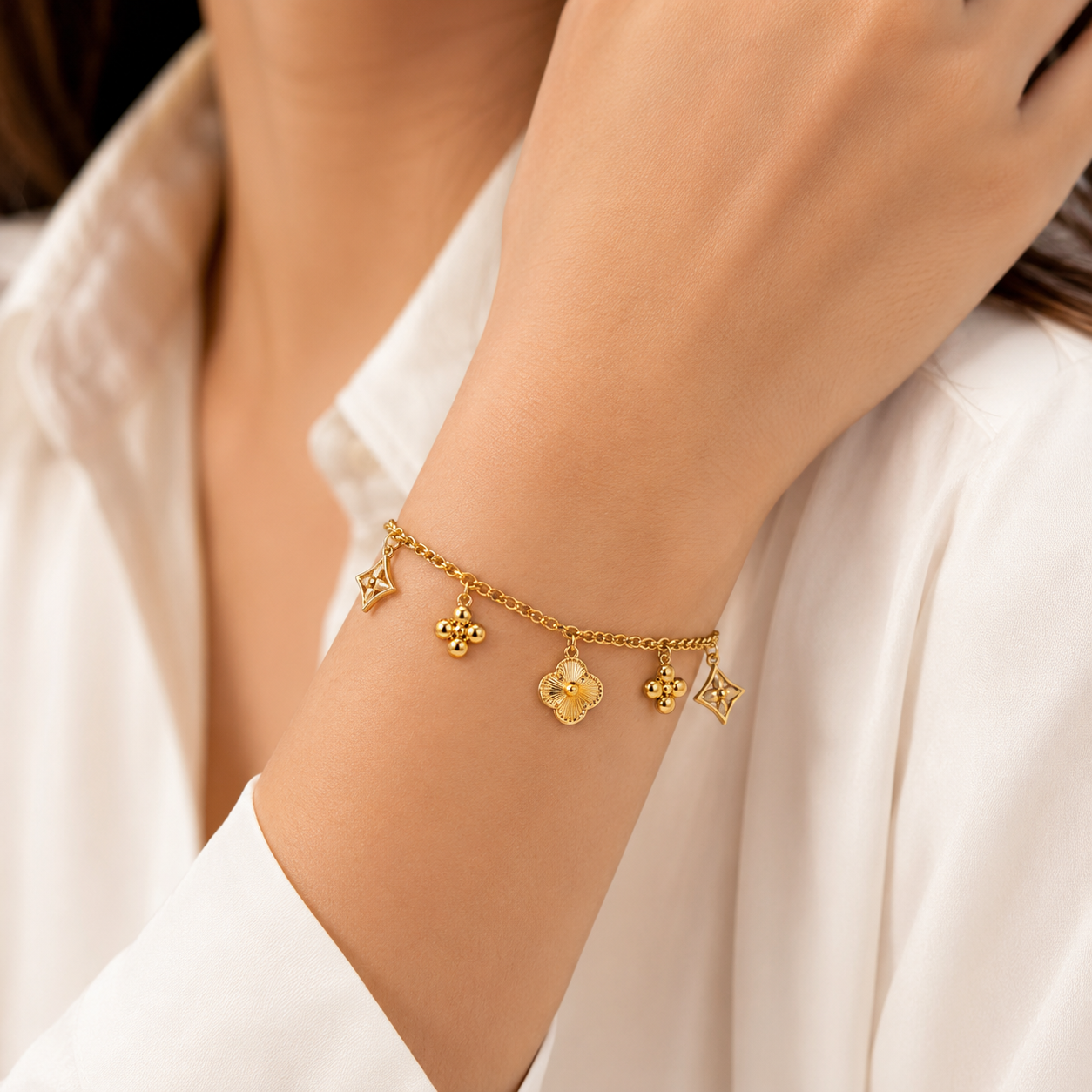 Gold Charm Bracelet