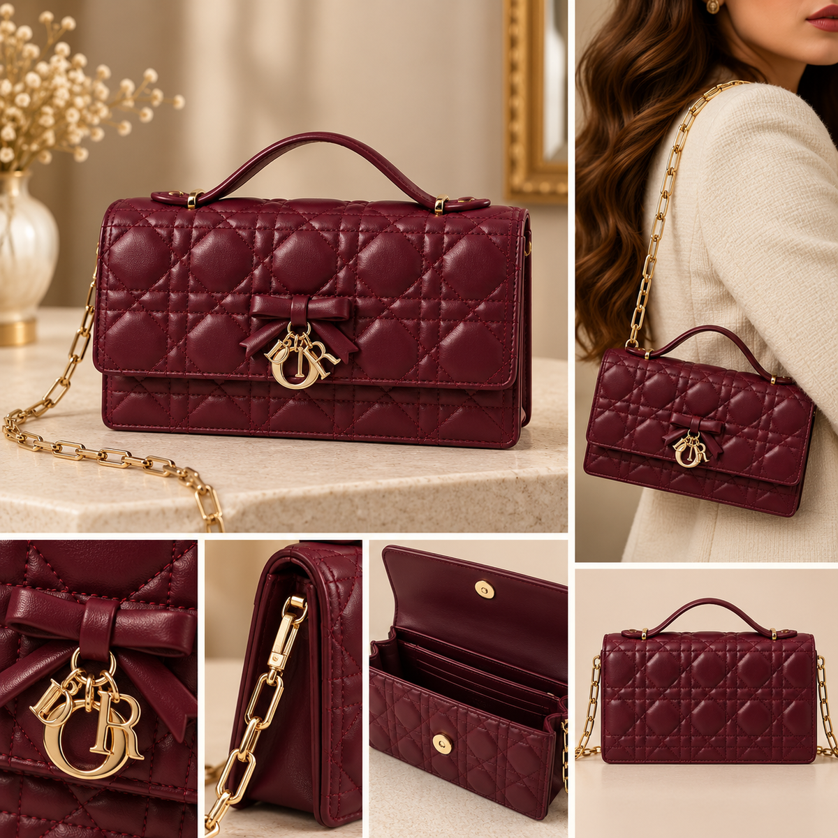 Dior Burgundy Bag