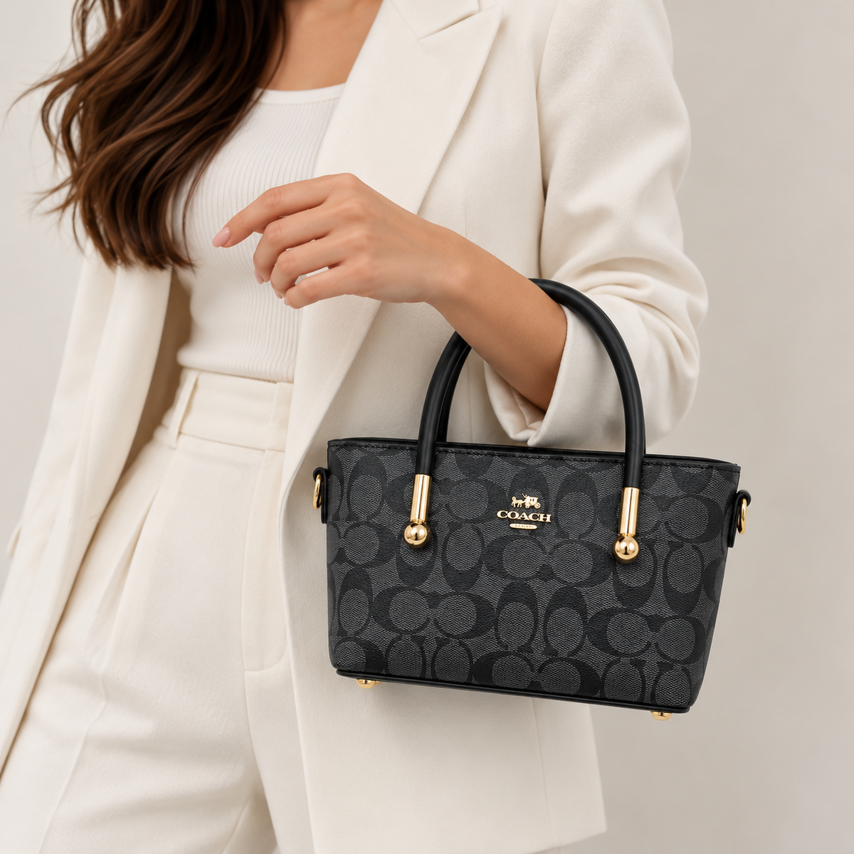 Coach Charcoal Tote Bag