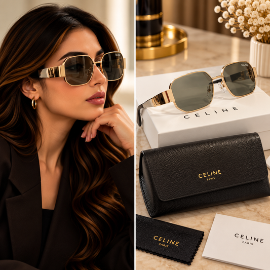 Celine Gold Frame Sunglasses