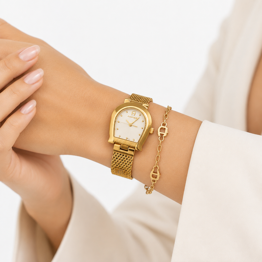 Aigner Gold Mesh Watch