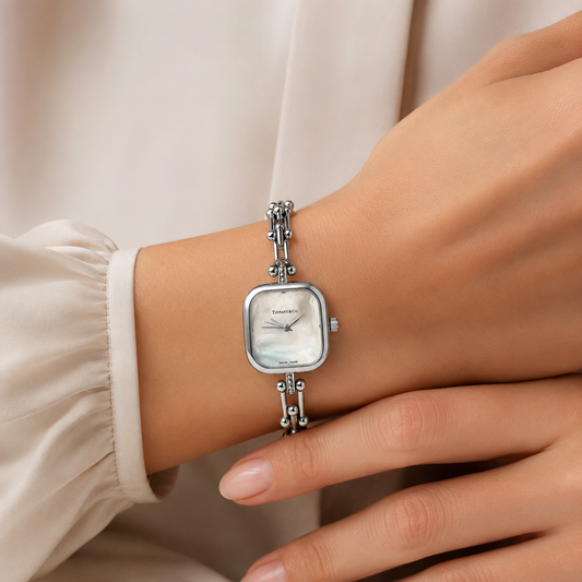 Tiffany & Co. HardWear Mother-of-Pearl Silver Watch
