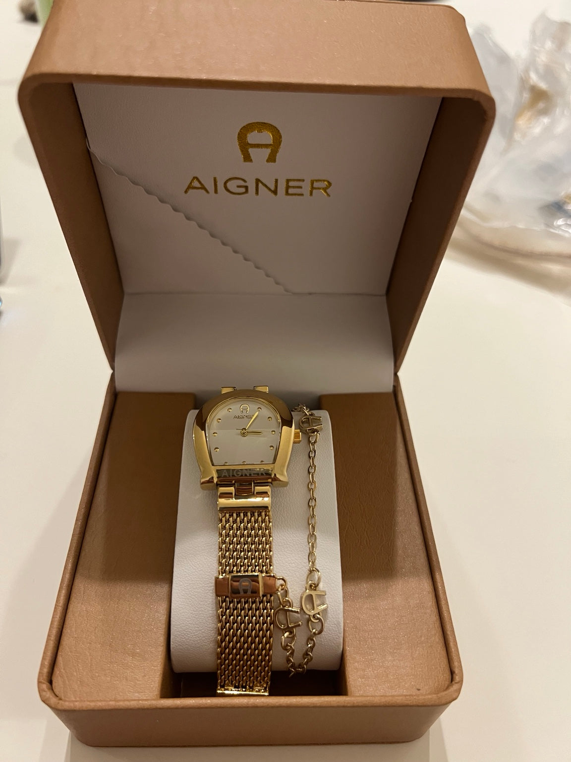 Aigner Gold Mesh Watch