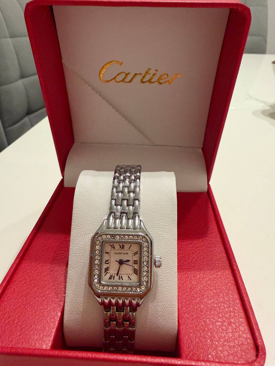 Cartier Santos Diamond Bezel Watch