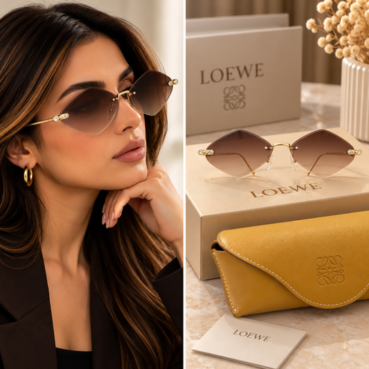 Loewe Rimless Geometric Sunglasses