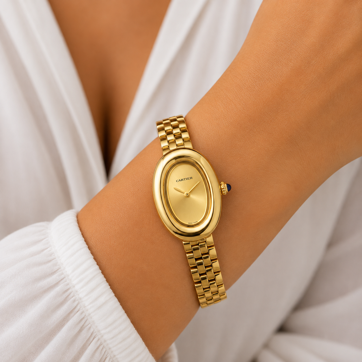 Cartier Baignoire Gold Bracelet Watch