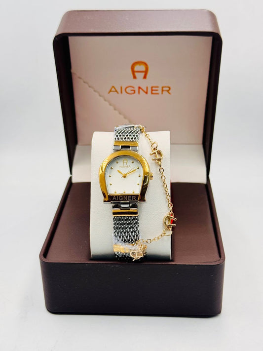 Aigner Two-Tone Mesh Watch