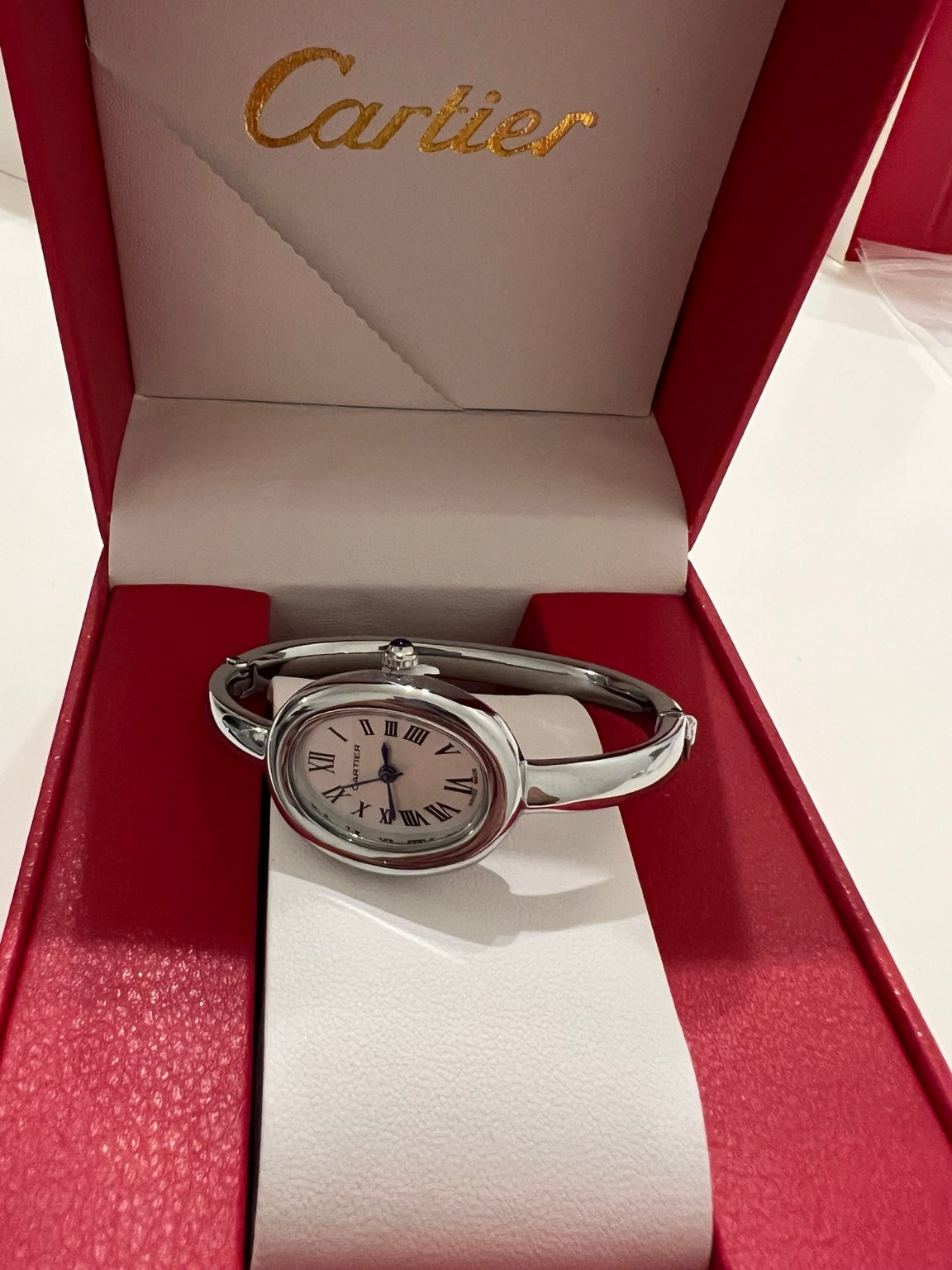 Cartier Baignoire Silver Bangle Watch