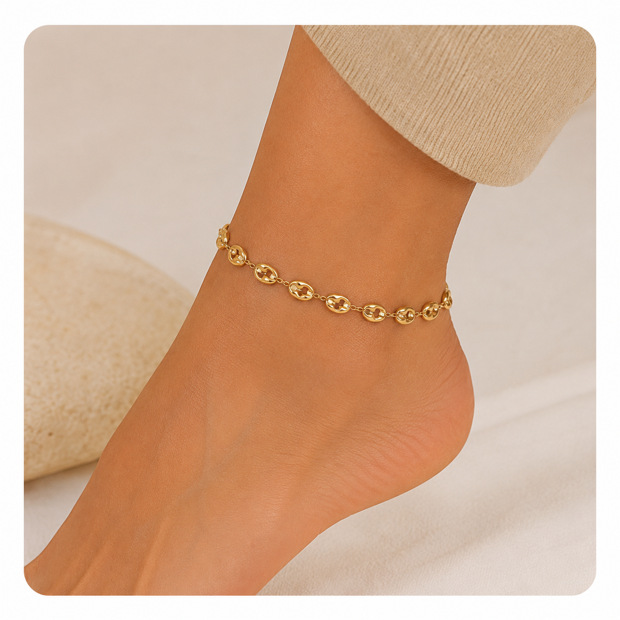 Florence Gold Medallion Anklet