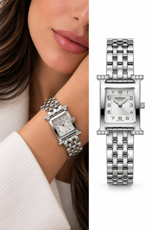 Hermès Heure H Silver Watch