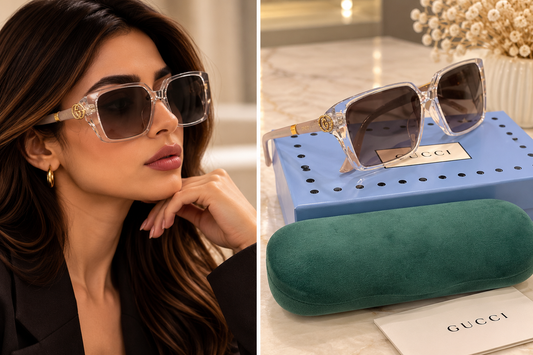 Gucci Transparent Square Sunglasses
