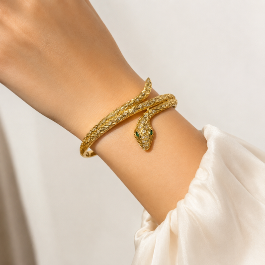 Serpentina Gold Wrap Bangle