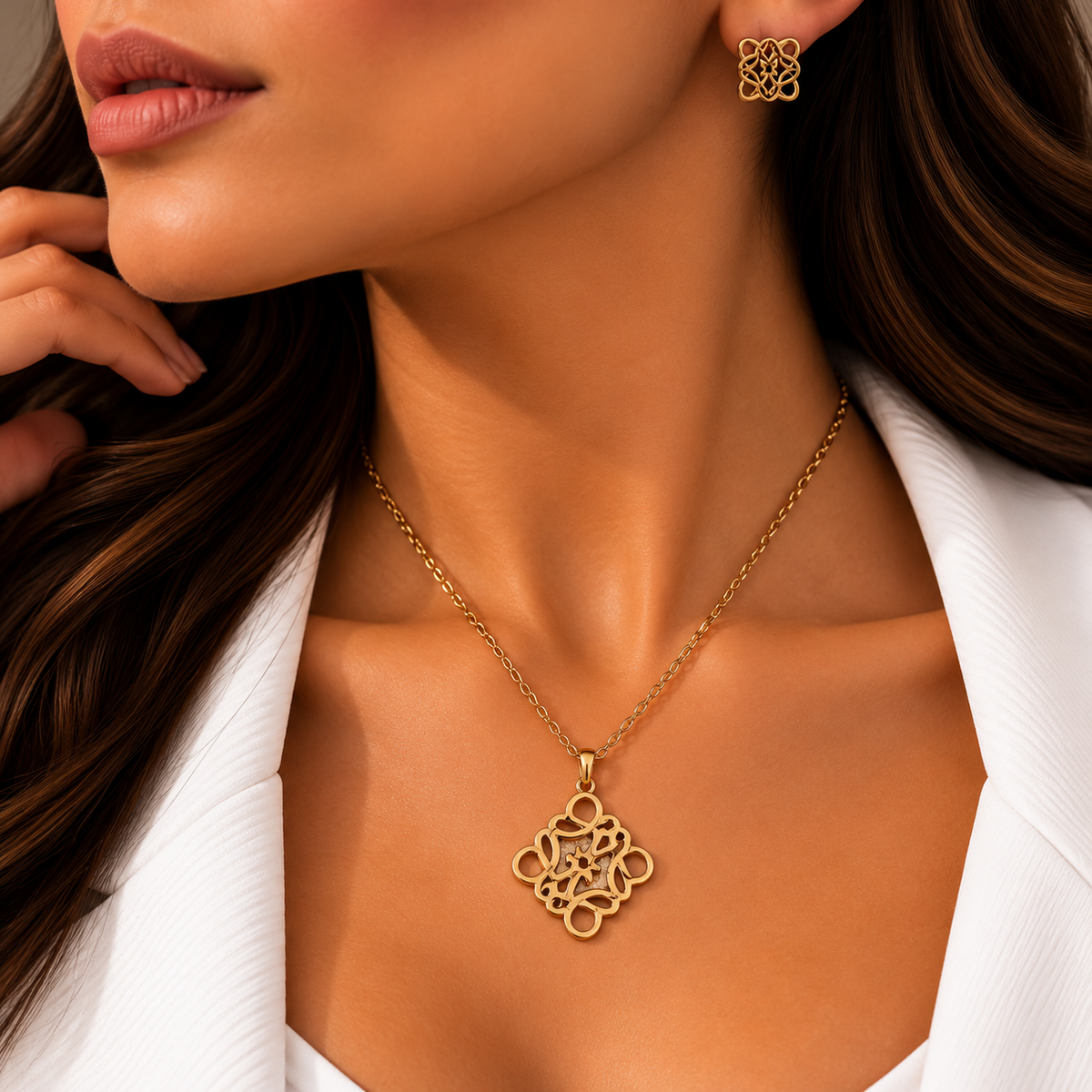 Gold Ornamental Jewelry Set