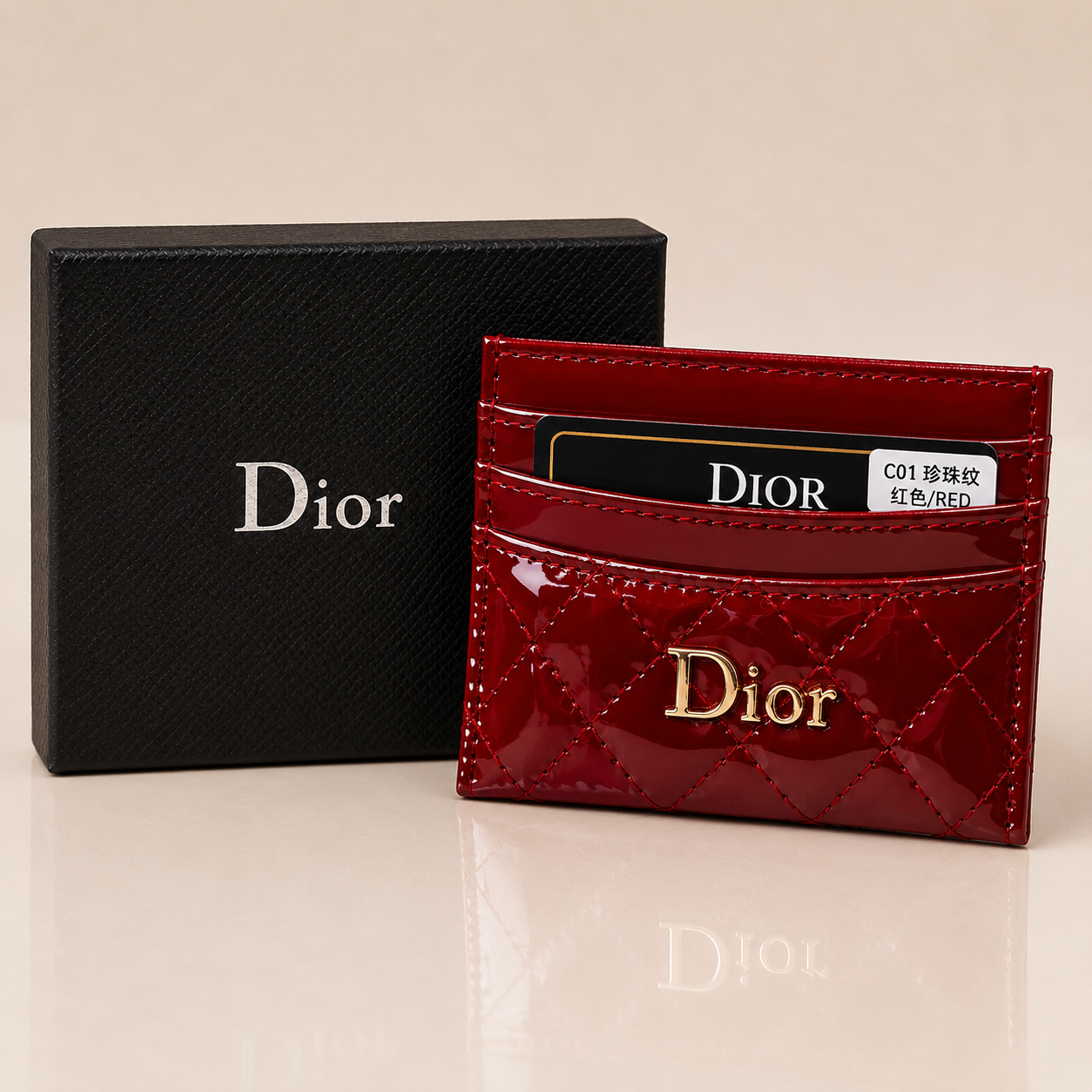 Chanel Classic Red Card Holder