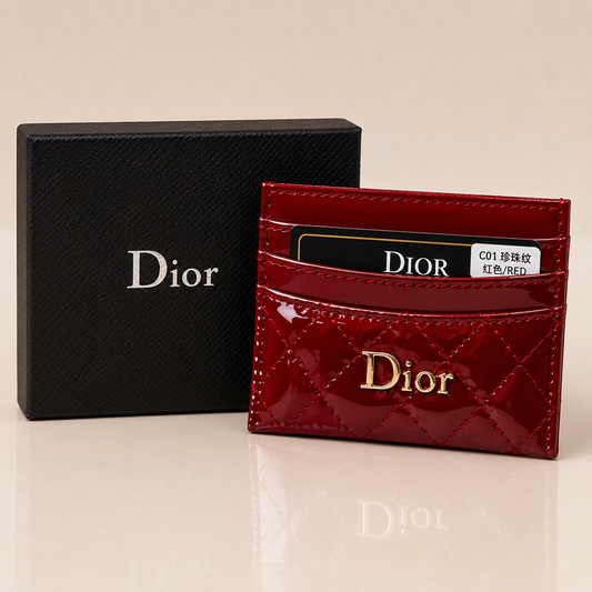 Chanel Classic Red Card Holder