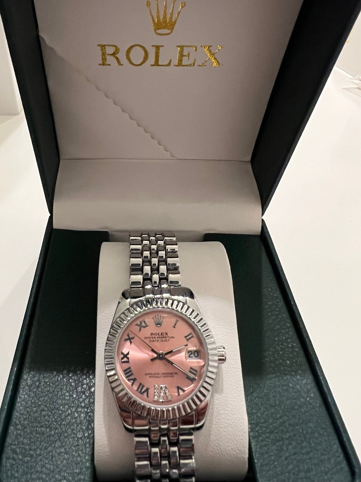 Rolex Lady-Datejust Silver Watch – Pink Dial