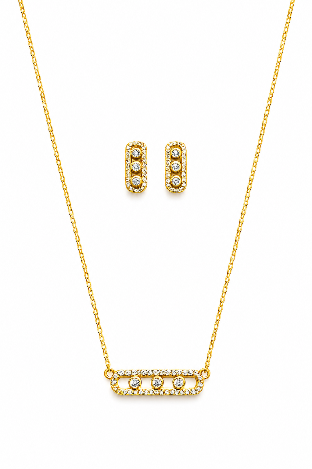Luxury Crystal Jewelry Set – Necklace &amp; Earrings