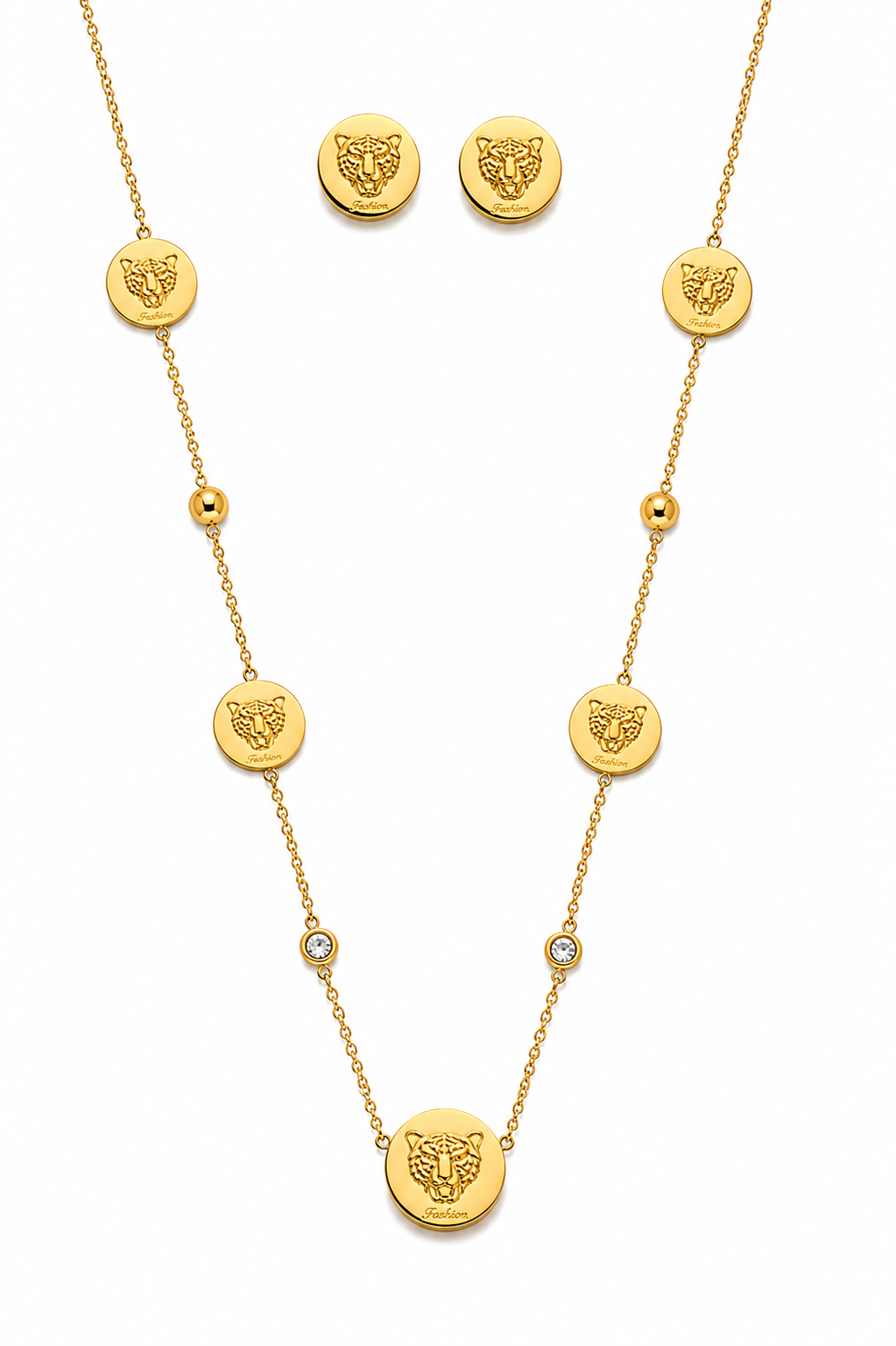 Luxury Medallion Jewelry Set – Gold Edition