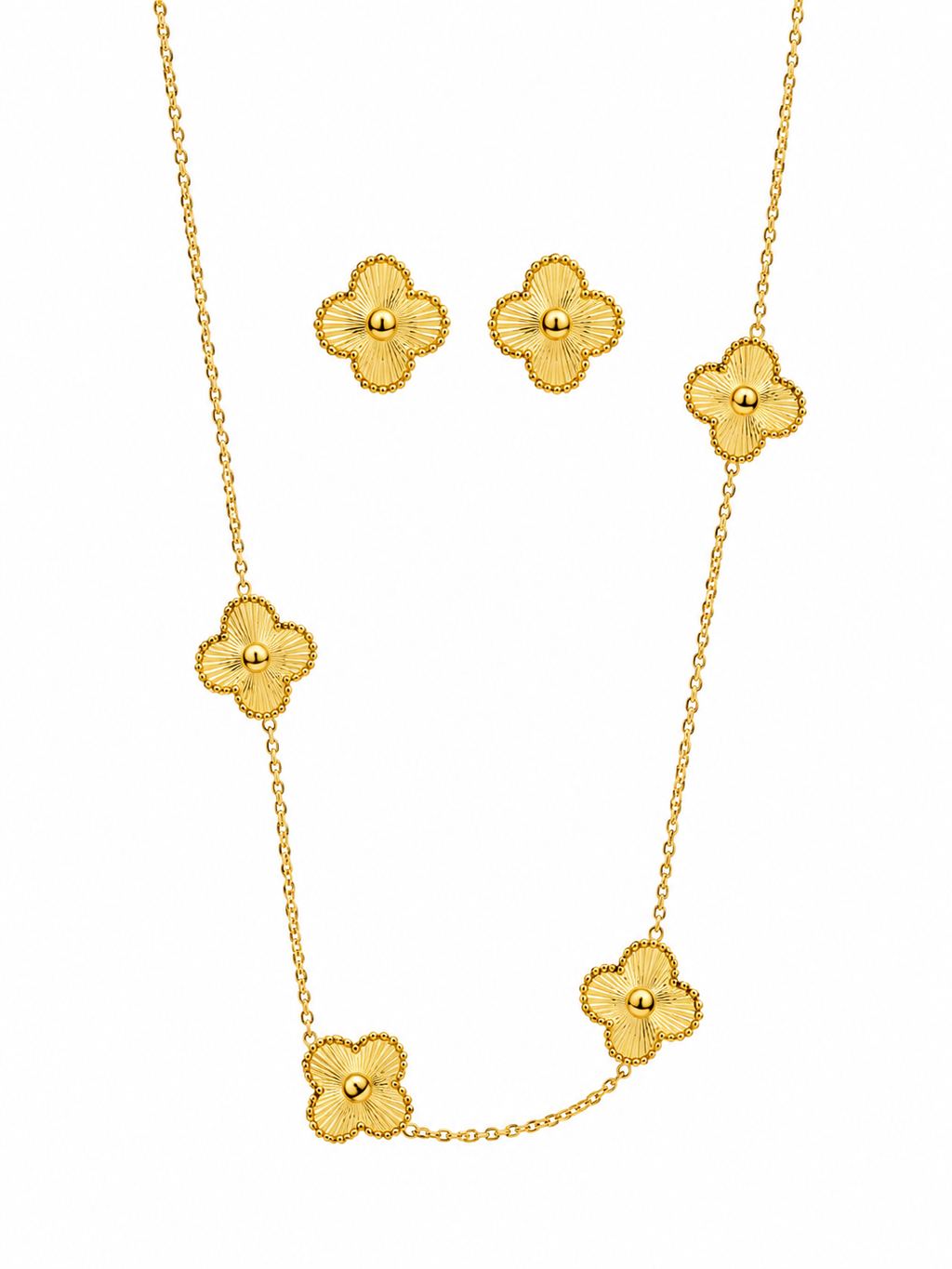 Clover Gold Jewelry Set