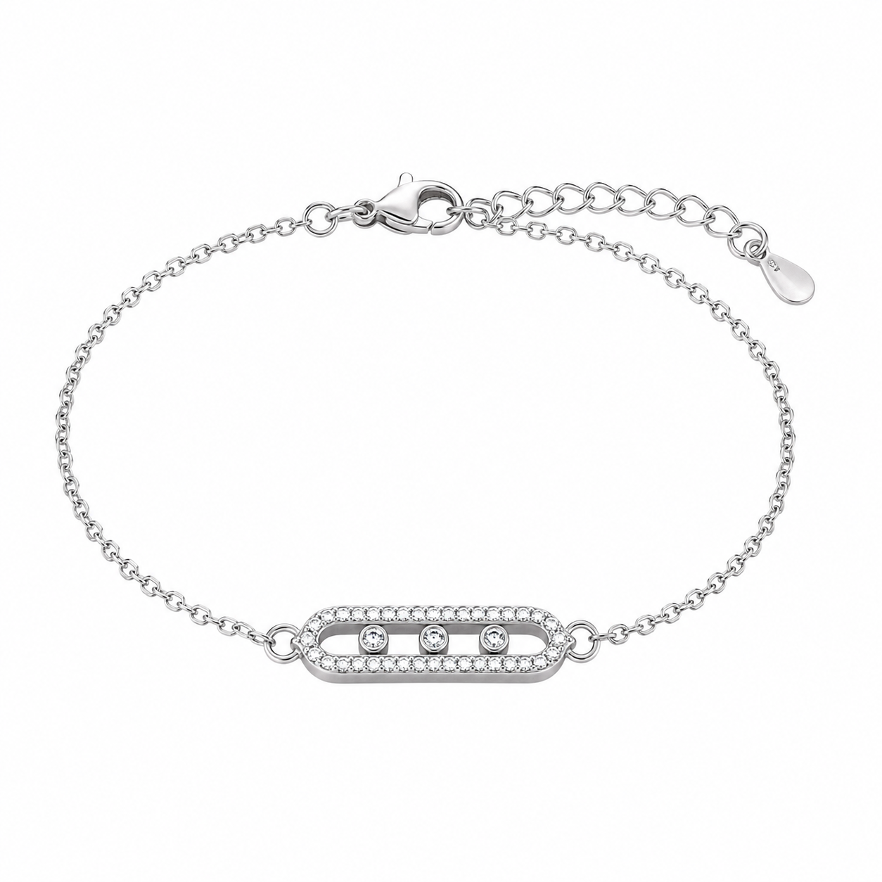 Silver Crystal Bracelet – Elegant Edition