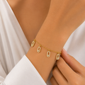 Crystal Charm Bracelet – Elegant Gold Edition