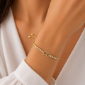 Luxury CD Crystal Bracelet – Gold Edition