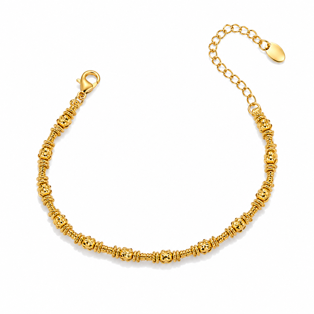 Minimal Gold Beaded Bracelet – Elegant Everyday Edition