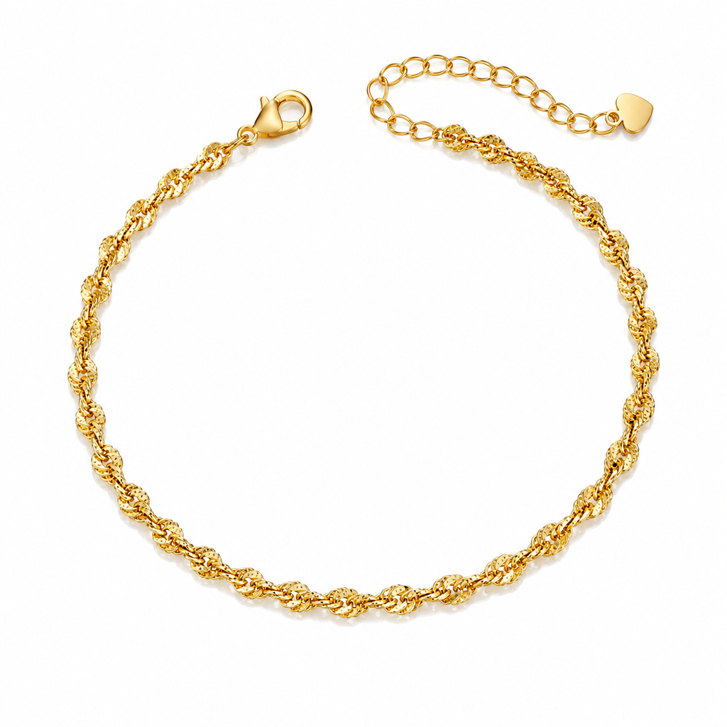 Twisted Gold Bracelet – Elegant Shine Edition