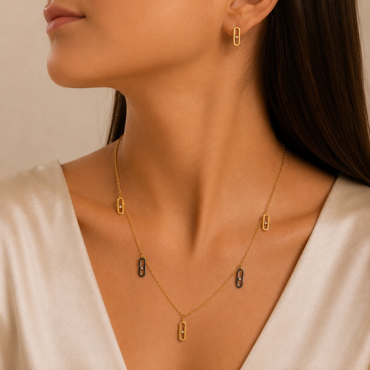 Modern Link Jewelry Set