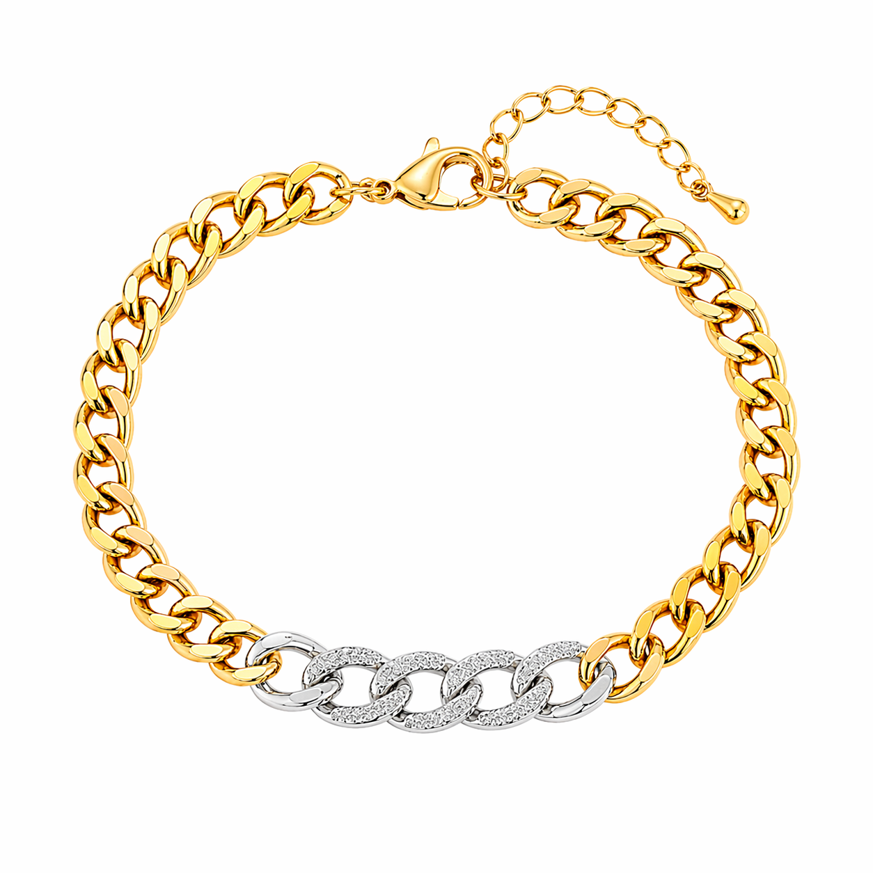 Two-Tone Chain Bracelet