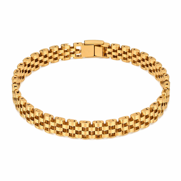 Gold Wide Chain Bracelet