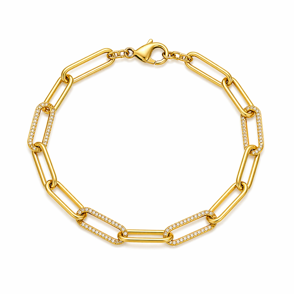 Gold Paperclip Chain Bracelet