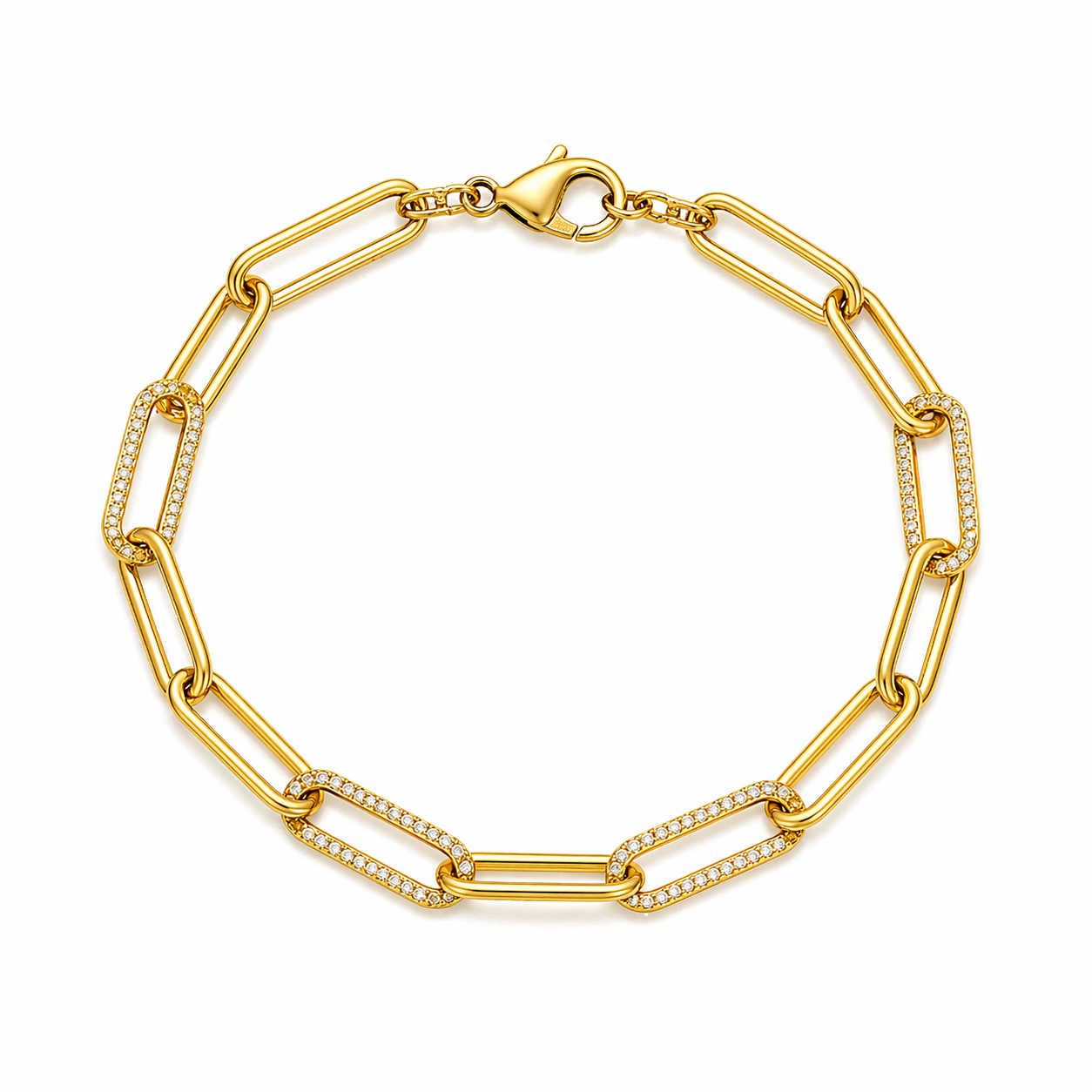 Gold Paperclip Chain Bracelet