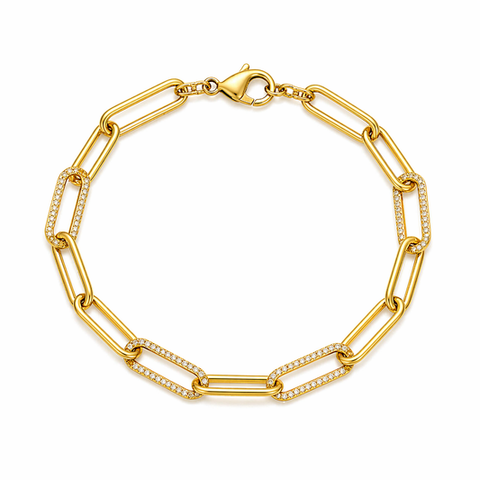 Gold Paperclip Chain Bracelet