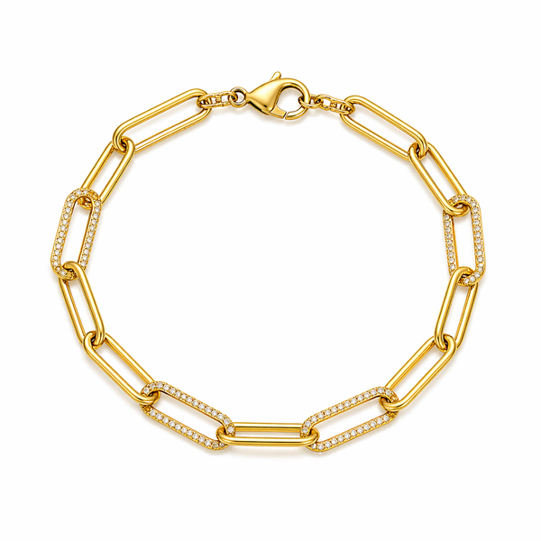 Gold Paperclip Chain Bracelet