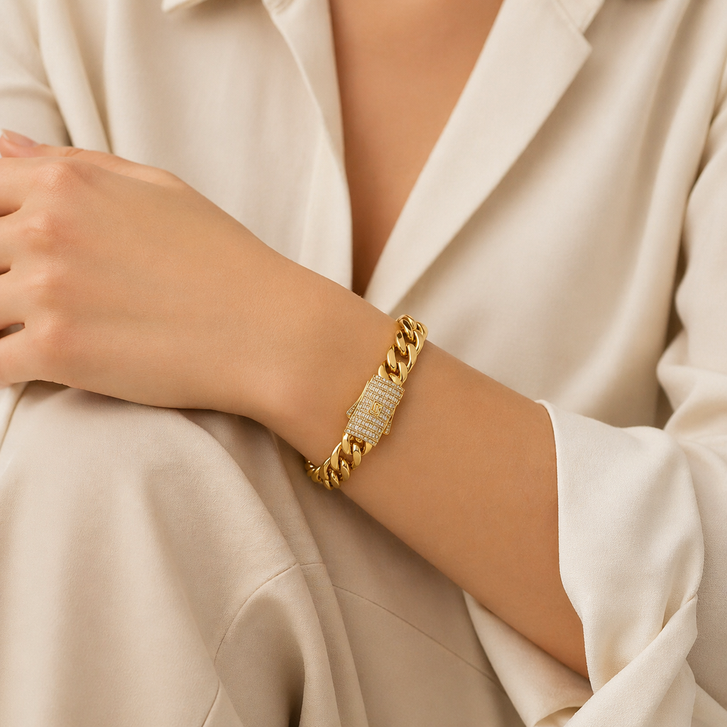Royal Cuban Lock Bracelet