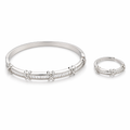 Silver Baguette X Bracelet