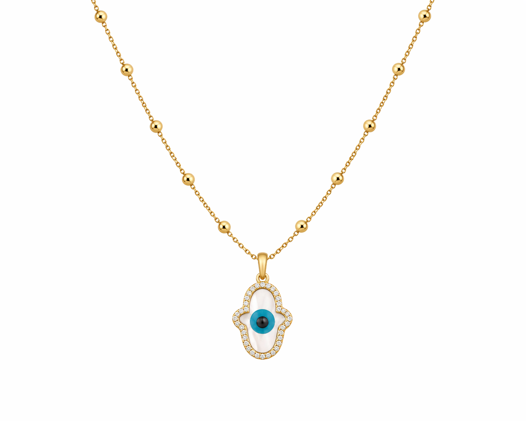 Hamsa Evil Eye Necklace