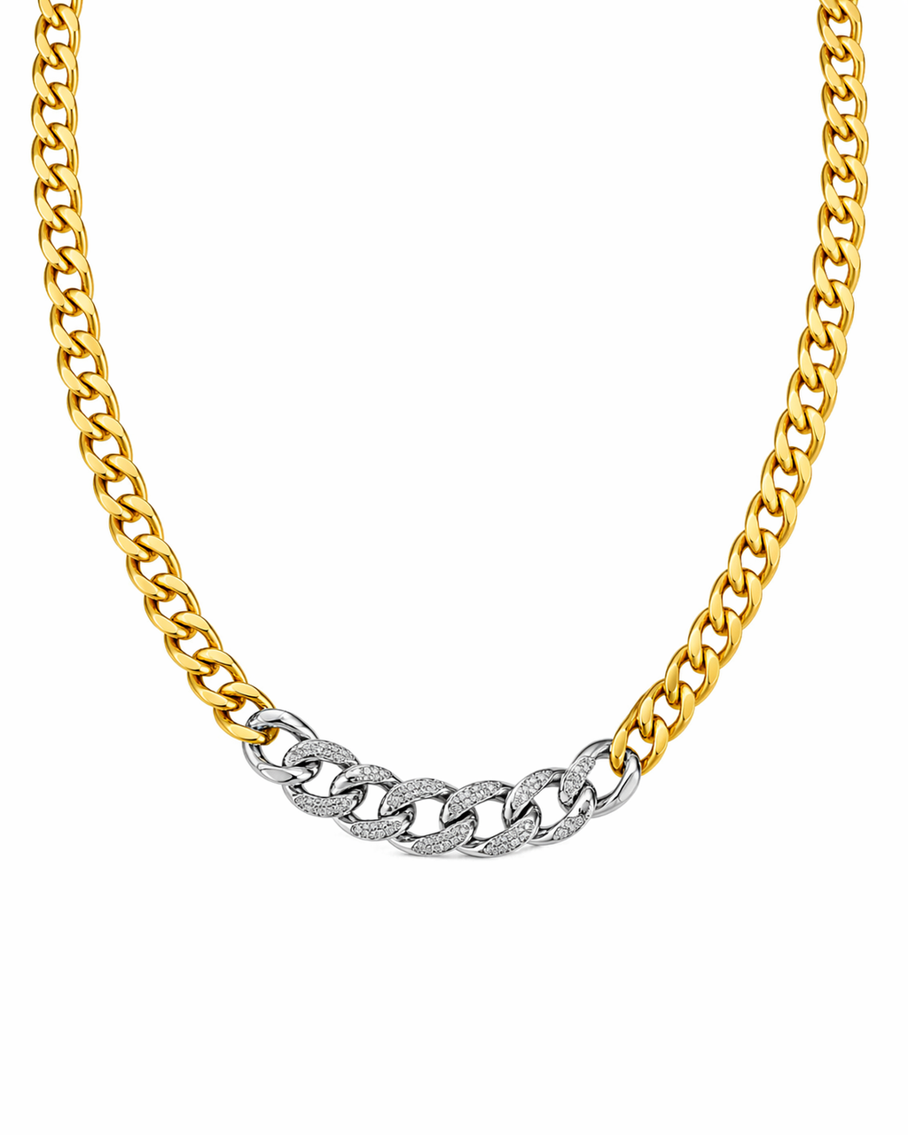 Two-Tone Cuban Necklace