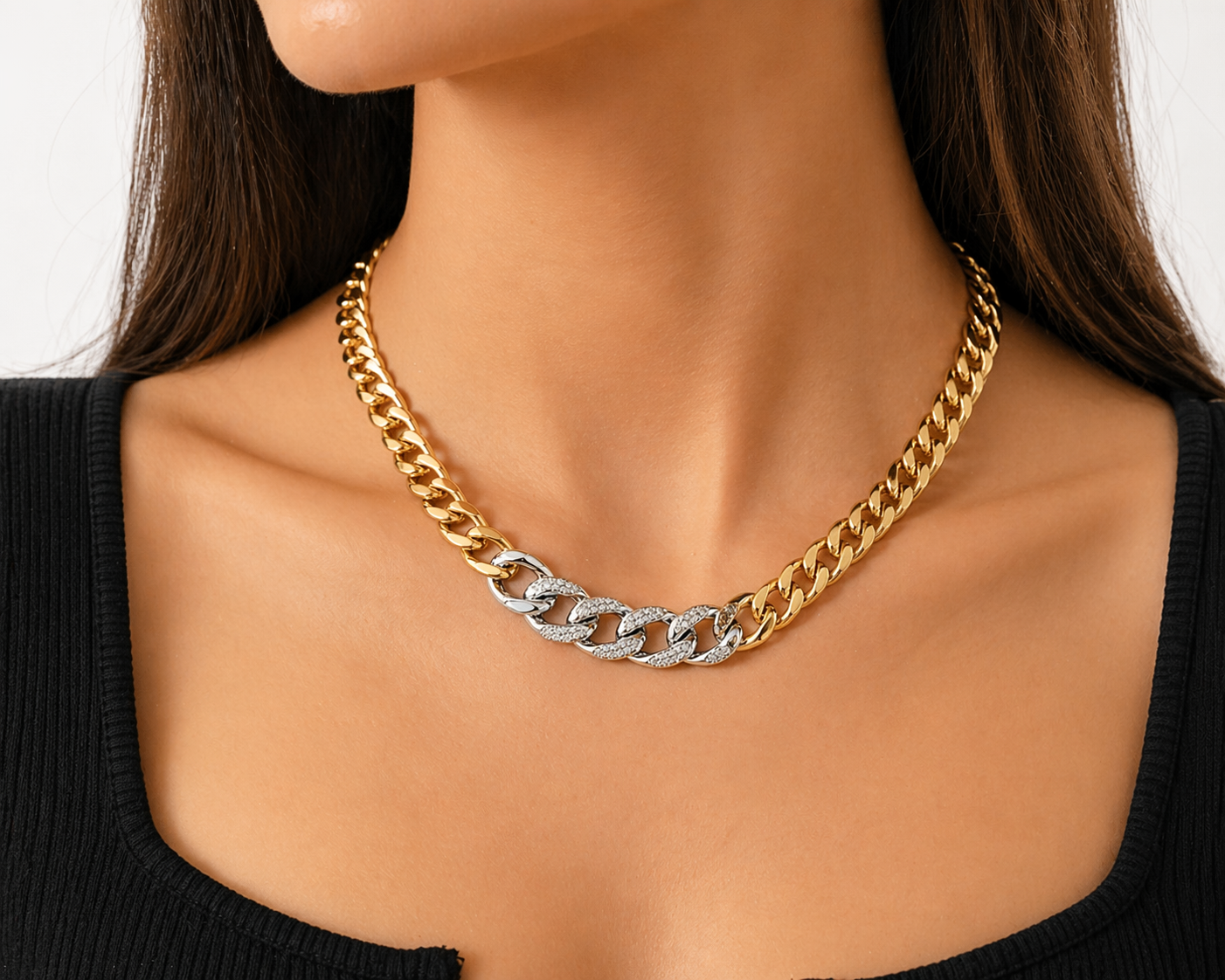 Two-Tone Cuban Necklace