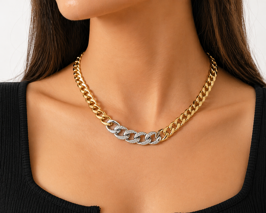 Two-Tone Cuban Necklace