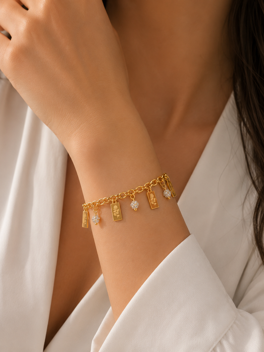 Gold Charm Bracelet