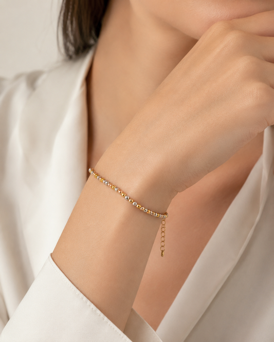 Two-Tone Beaded Bracelet