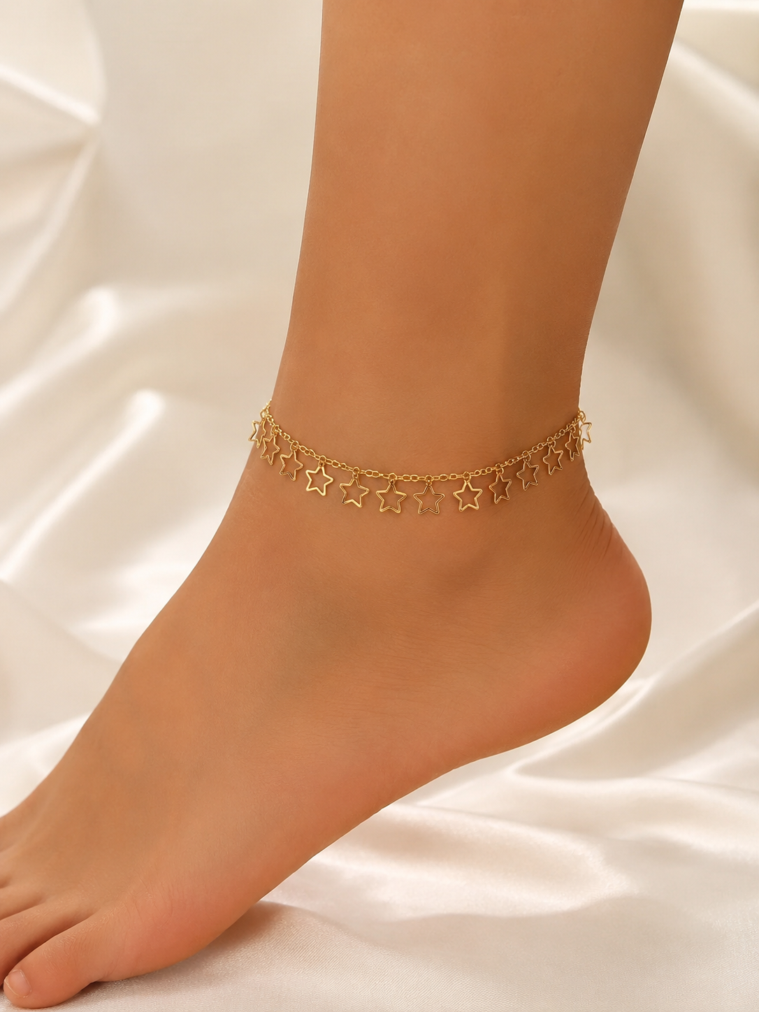 Gold Star Charm Anklet