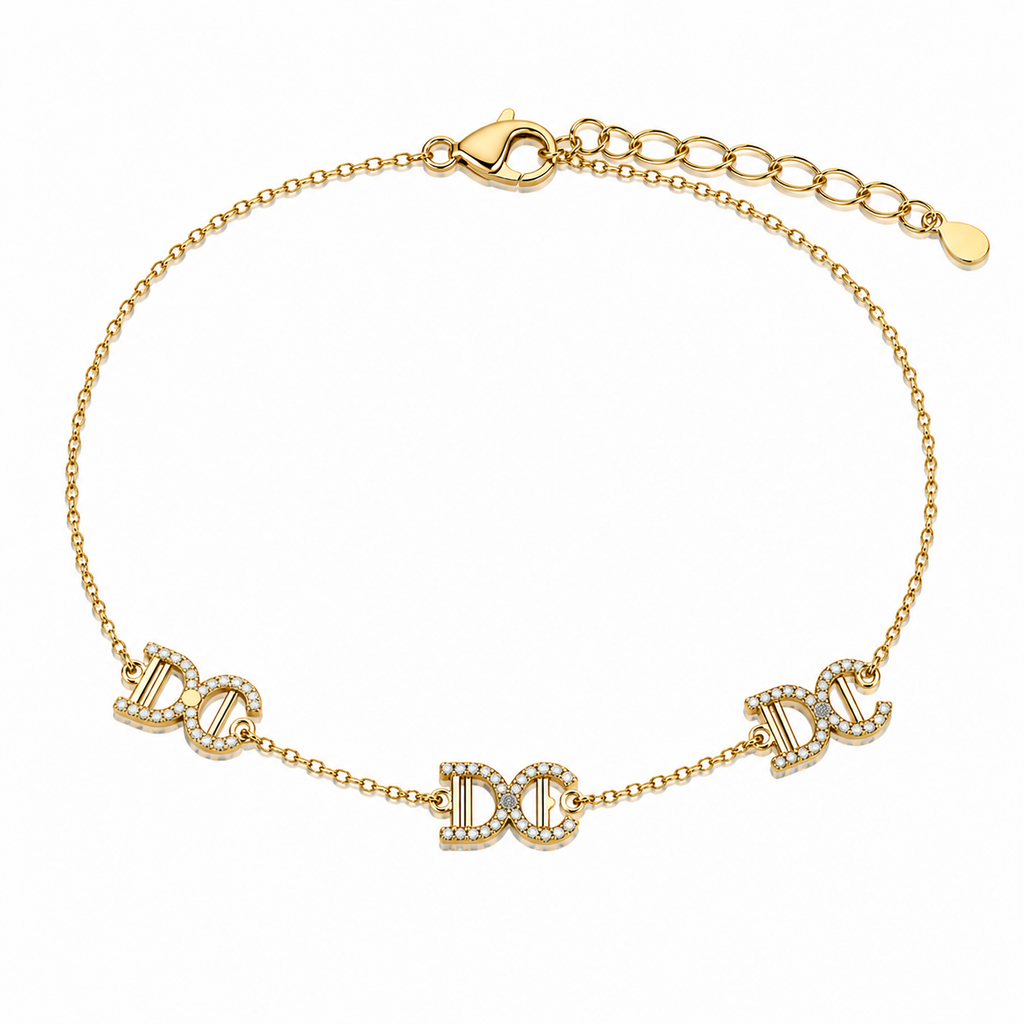 Gold Double-C Bracelet – Elegant Signature Design